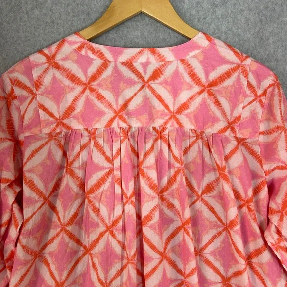 Tuckernuck Bondi Coverup Tunic Beach Top Orange Pink Diamond Dye Size XXL NWT